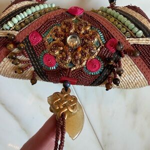 Beaded Embellished Mary Frances Women’s Clutch — Multicolor